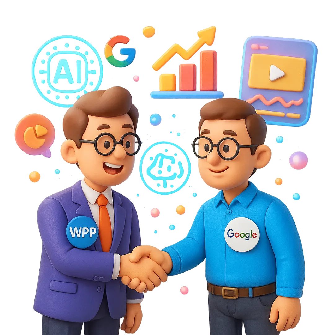 ilustración de la alianza WPP Google IA enfocada en marketing personalizado