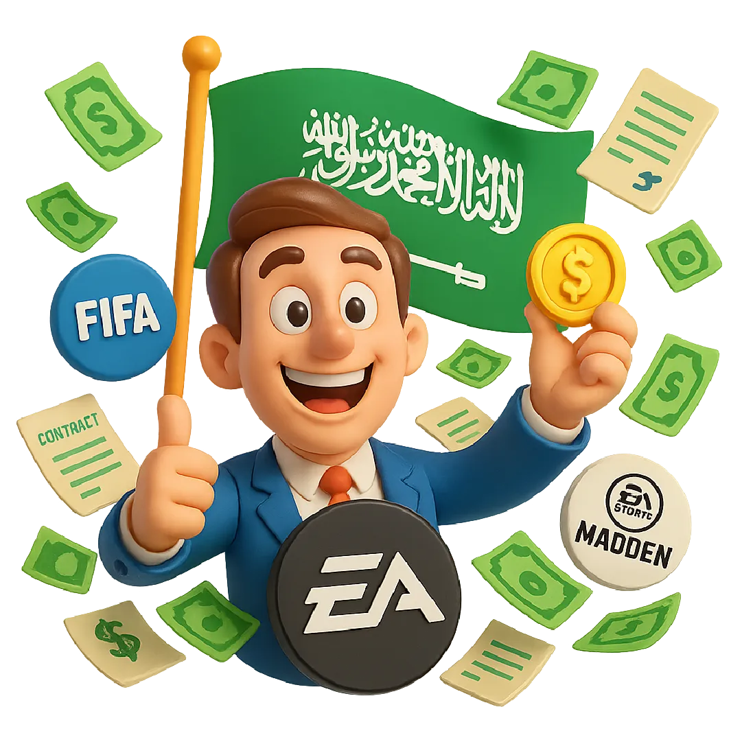 ilustración de Electronic Arts compra Arabia Saudita en industria gaming