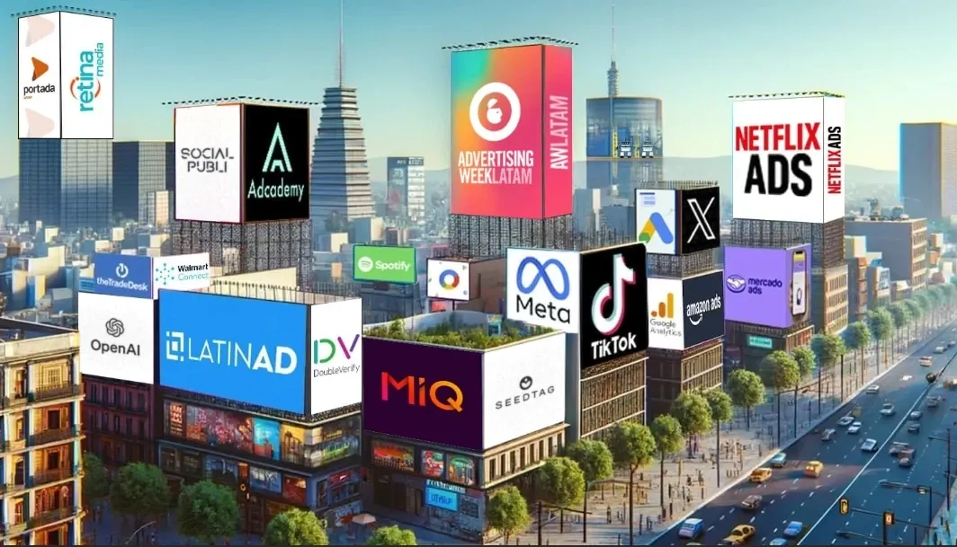 Ciudad de México con espectaculares de marcas del ecosistema publicitario digital