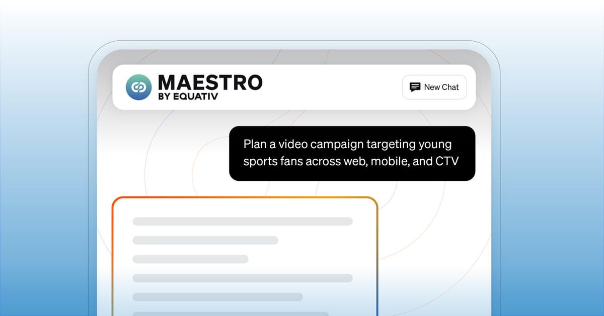 Interfaz conceptual que muestra Maestro by Equativ. Imagen: Equativ.