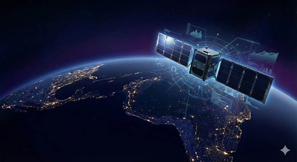 CDMX impulsa tecnología urbana con el microsatélite MXÁO-1. Imagen: IA