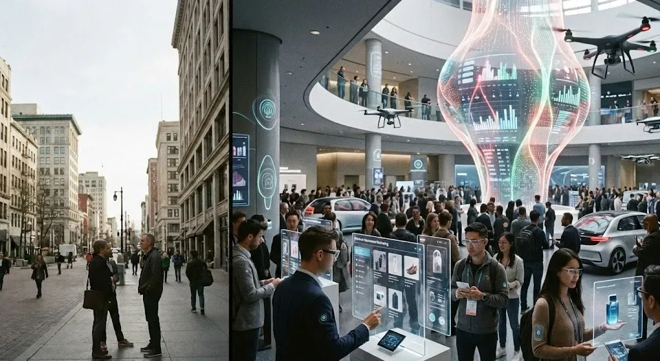 Lo que el CES 2026 deja al descubierto sobre el futuro del marketing (y nadie está diciendo). Imagen: IA.