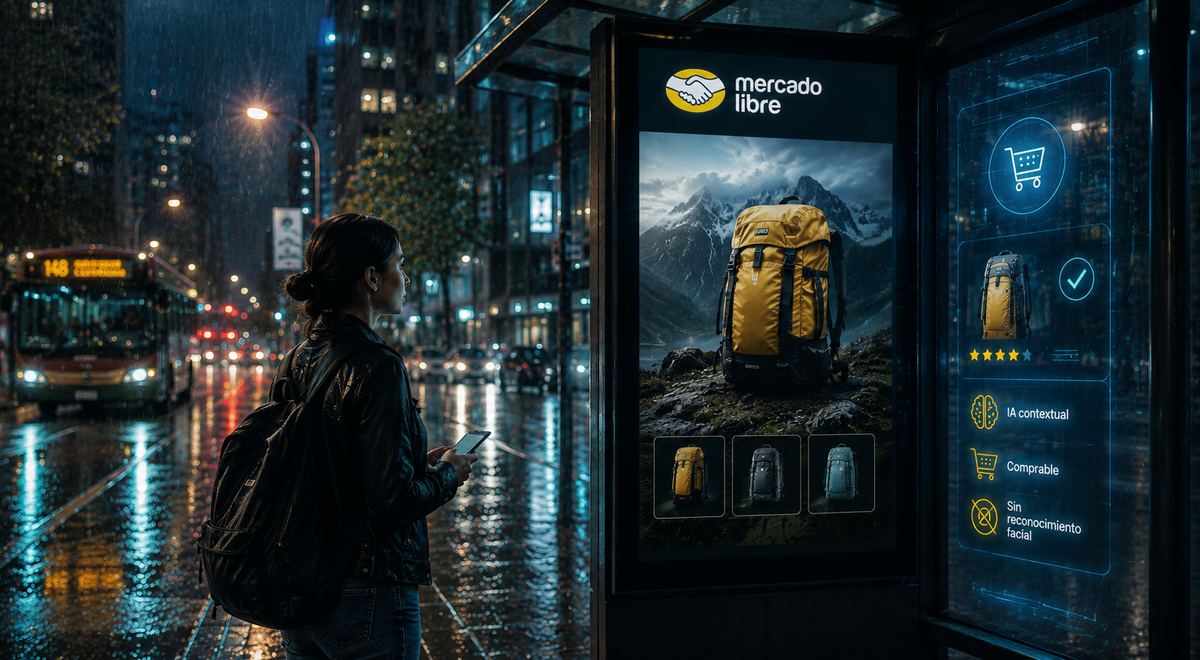 Mercado Libre acaba de mostrar cómo será el DOOH con IA: contextual, comprable y sin reconocer tu cara Imagen destacada de la publicación