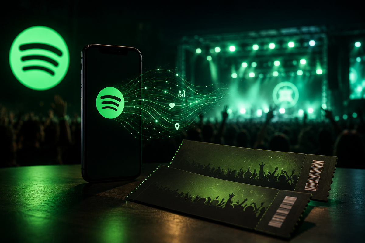 La jugada de Spotify que lleva el first-party data del streaming a los conciertos Imagen destacada de la publicación