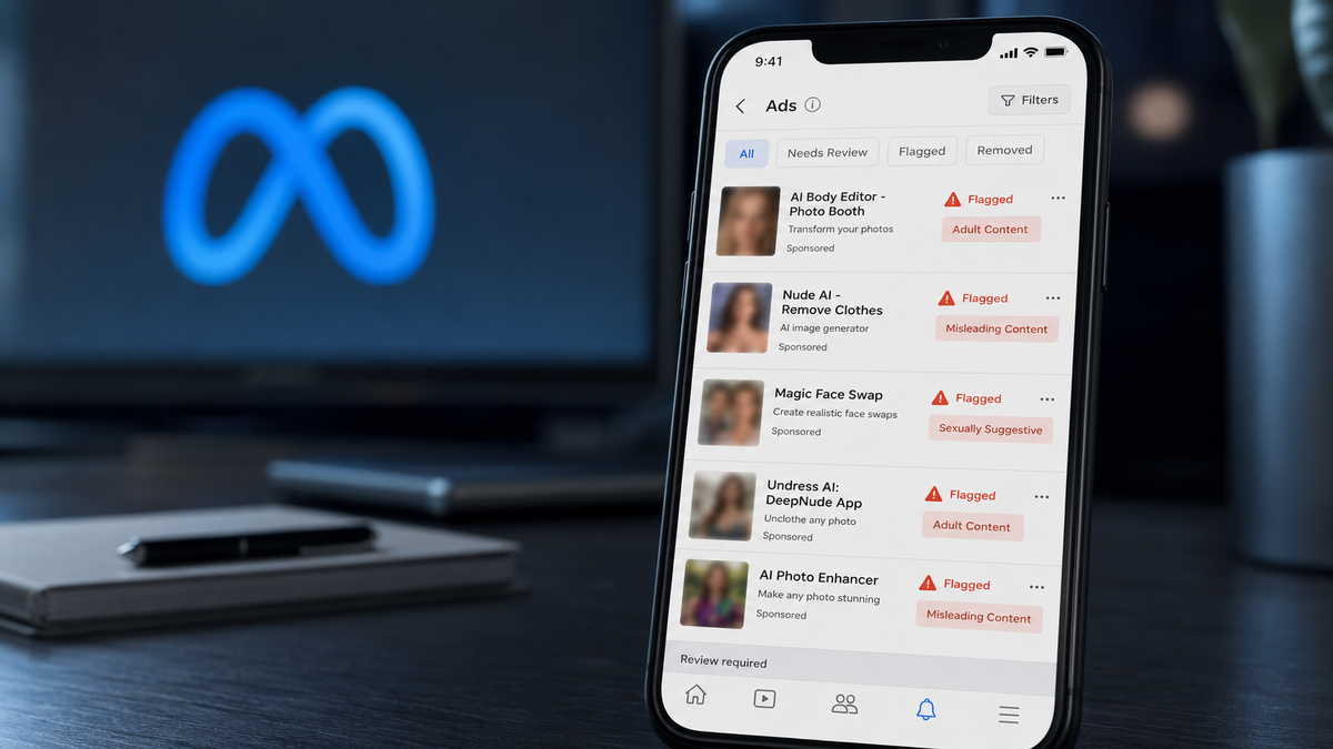 El punto ciego de Meta: 7,600 anuncios “nudify” entraron por un socio autorizado Imagen destacada de la publicación