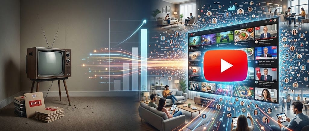 YouTube ya superó a Netflix: la métrica que está redefiniendo el futuro del streaming Imagen de la publicación