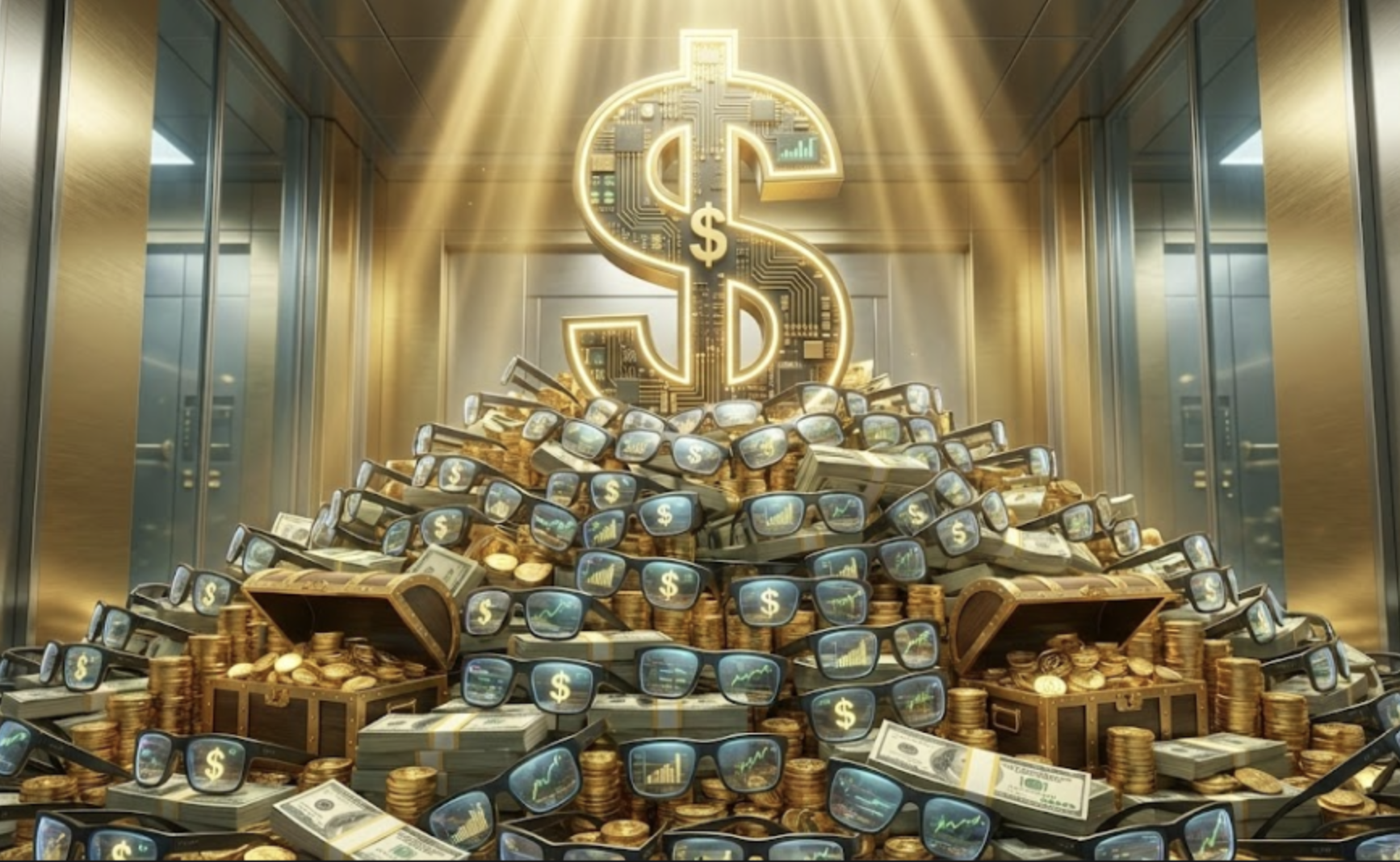 El negocio de los $200,000 millones en IA está en tu cara (literalmente). Imagen: IA.