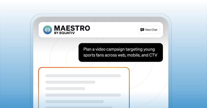 Interfaz conceptual que muestra Maestro by Equativ. Imagen: Equativ.