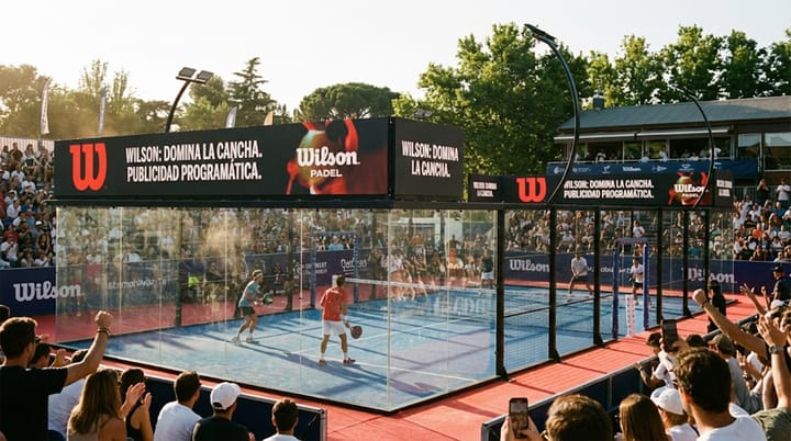 Wilson campaña DOOH: Programática en el pádel profesional