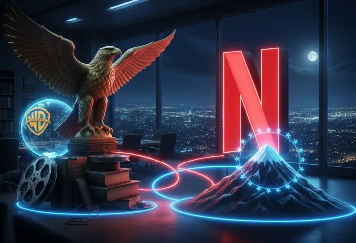 Netflix permitió que Paramount volviera a la mesa por Warner Bros. Discovery — y eso cambia todo. Imagen: IA.